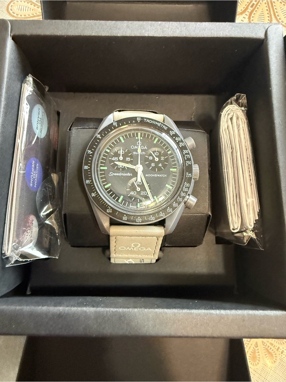 Omega MoonSwatch 'Mission to Mercury' Black Box with Red Accent